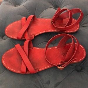 Burnt orange sandals
